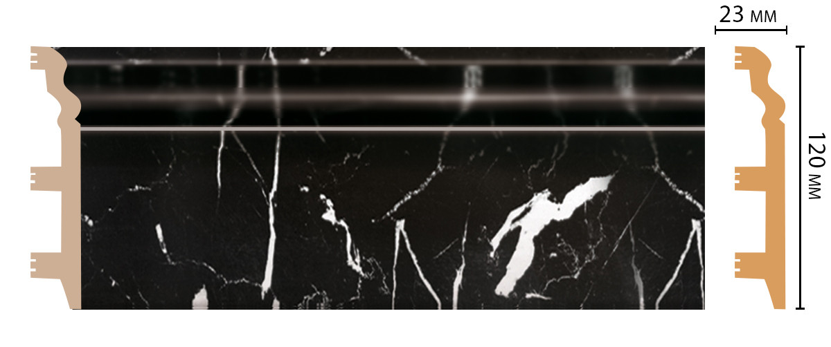 Плинтус напольный DECOMASTER D233 2400*120*23мм 78