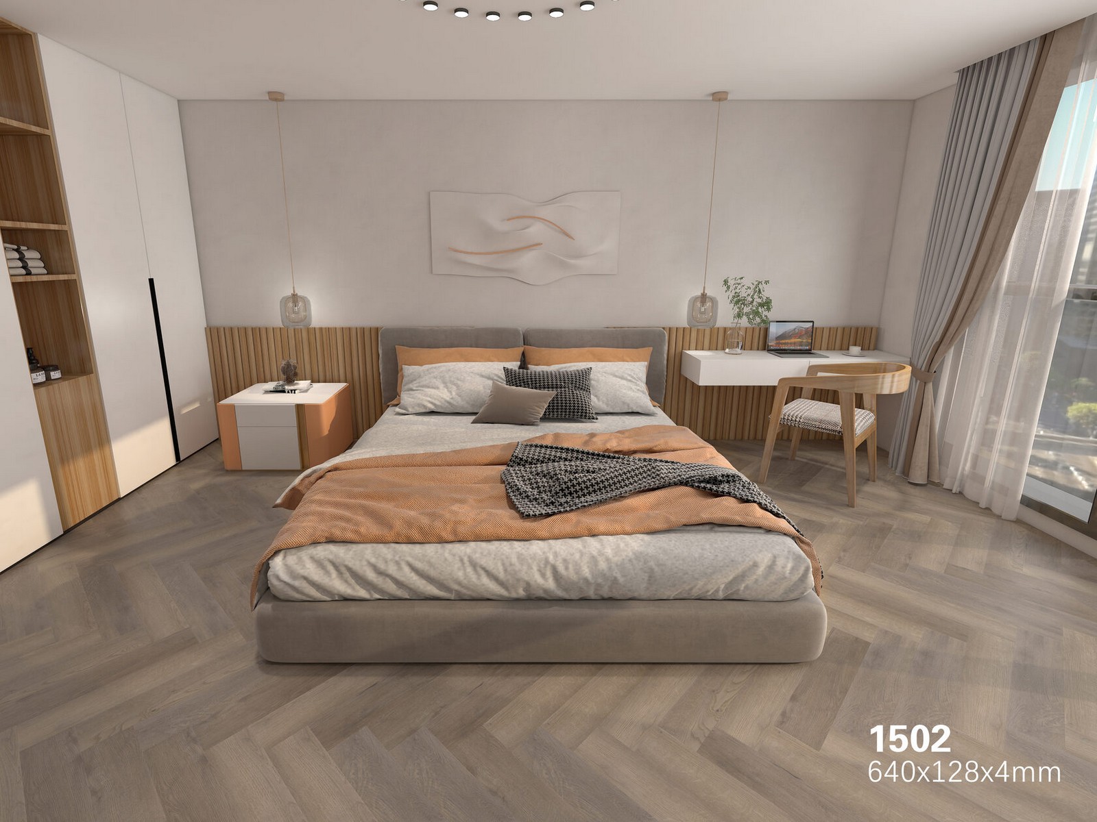 SPC ламинат Floorwood Authentic 43кл 1502 Оранжевый цветок