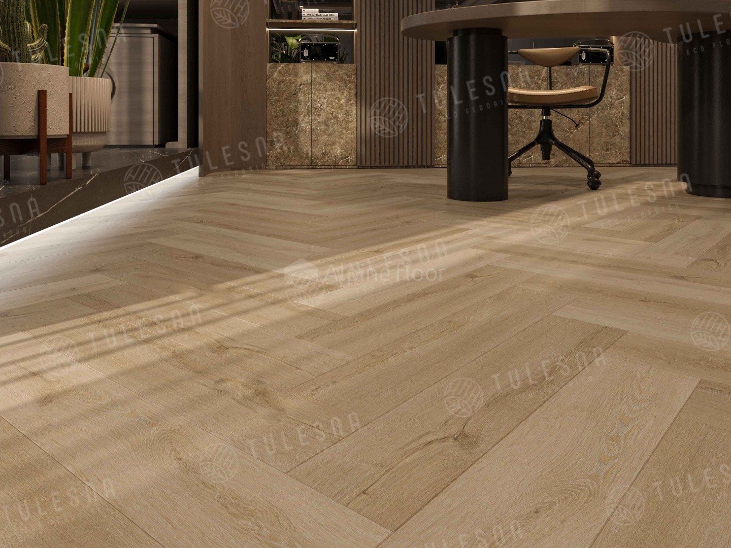 LVT плитка Tulesna Art Parquet 4V 43кл Caldo 1005-501