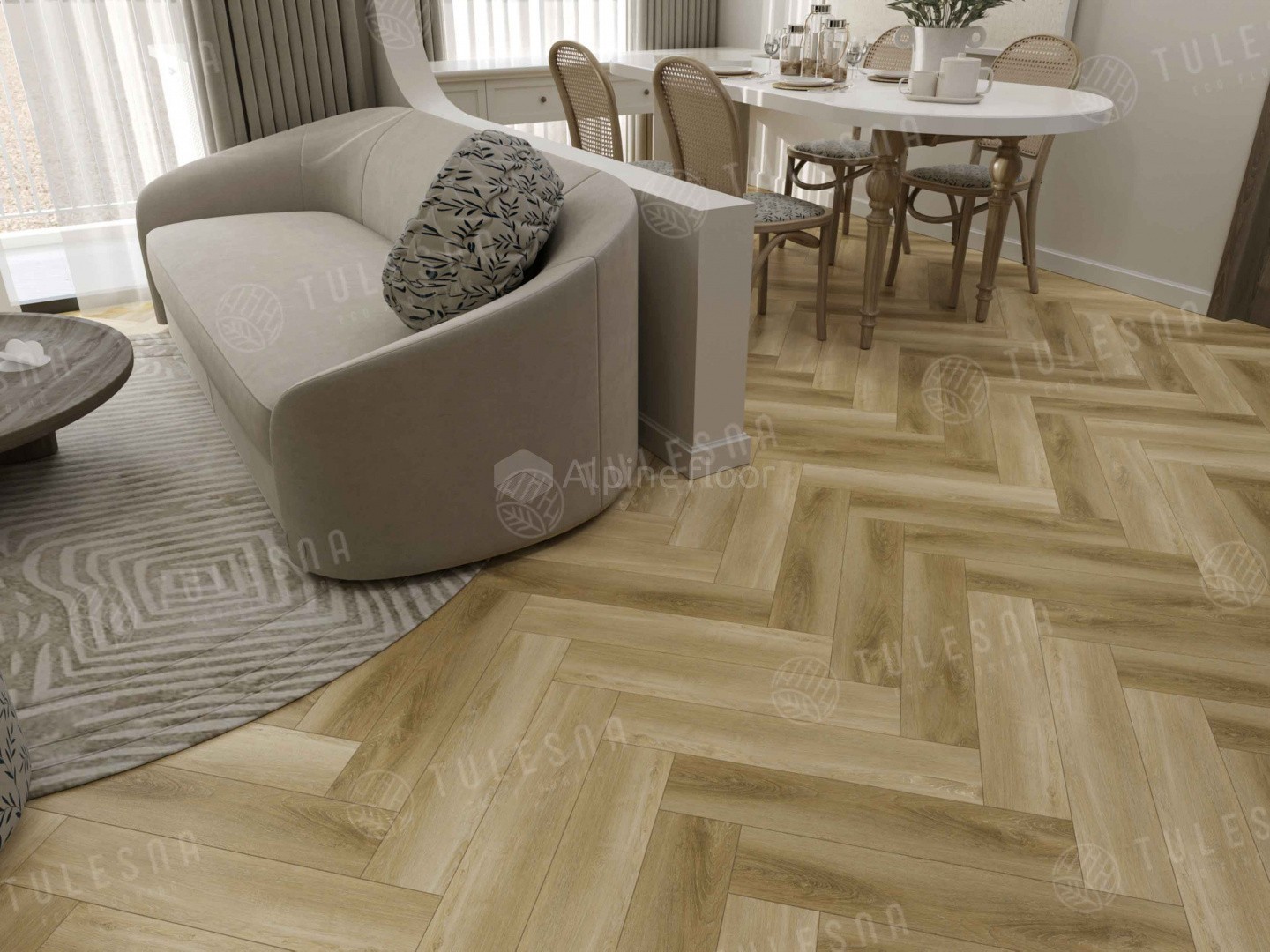 LVT плитка Tulesna Art Parquet 4V 43кл Grazioso 1005-601