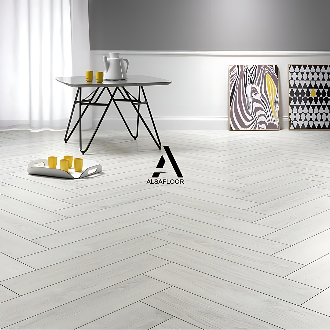 Ламинат ALSAFLOOR Creative (елочка) 4V 12мм/33кл 627 Дуб Полярный