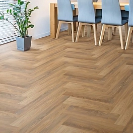 SPC ламинат FloorFactor HERRINGBONE 5 мм TOBACCO BRAUN OAK (HB.15)