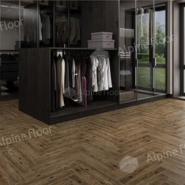 Ламинат ALPINE FLOOR Herringbone 12 PRO NEW 4V 34кл Бордо LF106-10